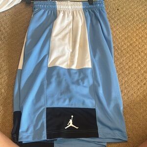 Jordan Men's Blue and White Basketball Shorts